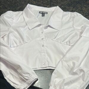 White Cropped Blouse